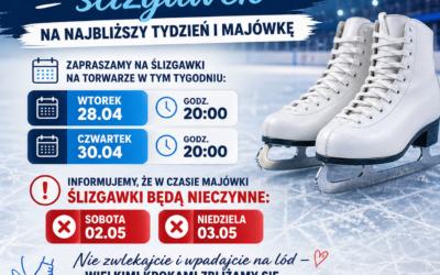 Informujemy, że w dniu 30.04 ostrzalnia będzie nieczynna,  2–3.05 zarówno ślizgawki, jak i ostrzalnia będą nieczynne.